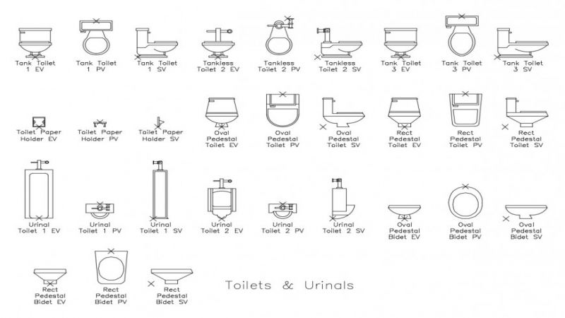 Dynamic Sanitary Equipment Toilet Sheets And Sink Elevation