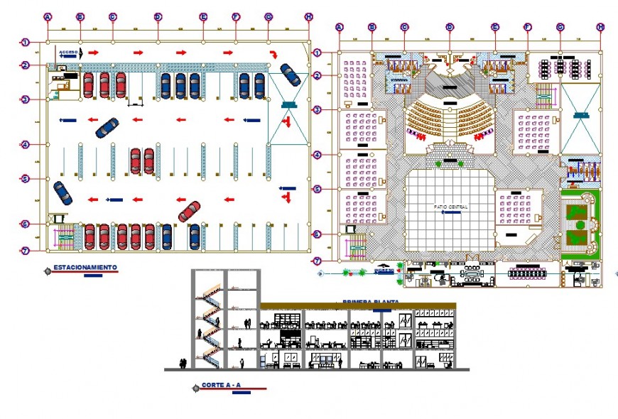 collage-building-structure-detail-plan-and-sectional-detail-2d-view