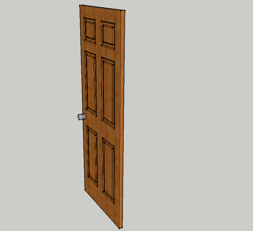 Door 3d drawing in skp file.