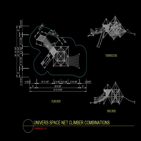 Cambridge universe space net climber view dwg file